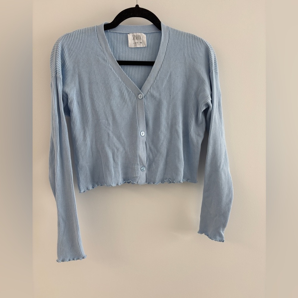 🩵 Zara Kids Cardigan Baby Blue - 13-14